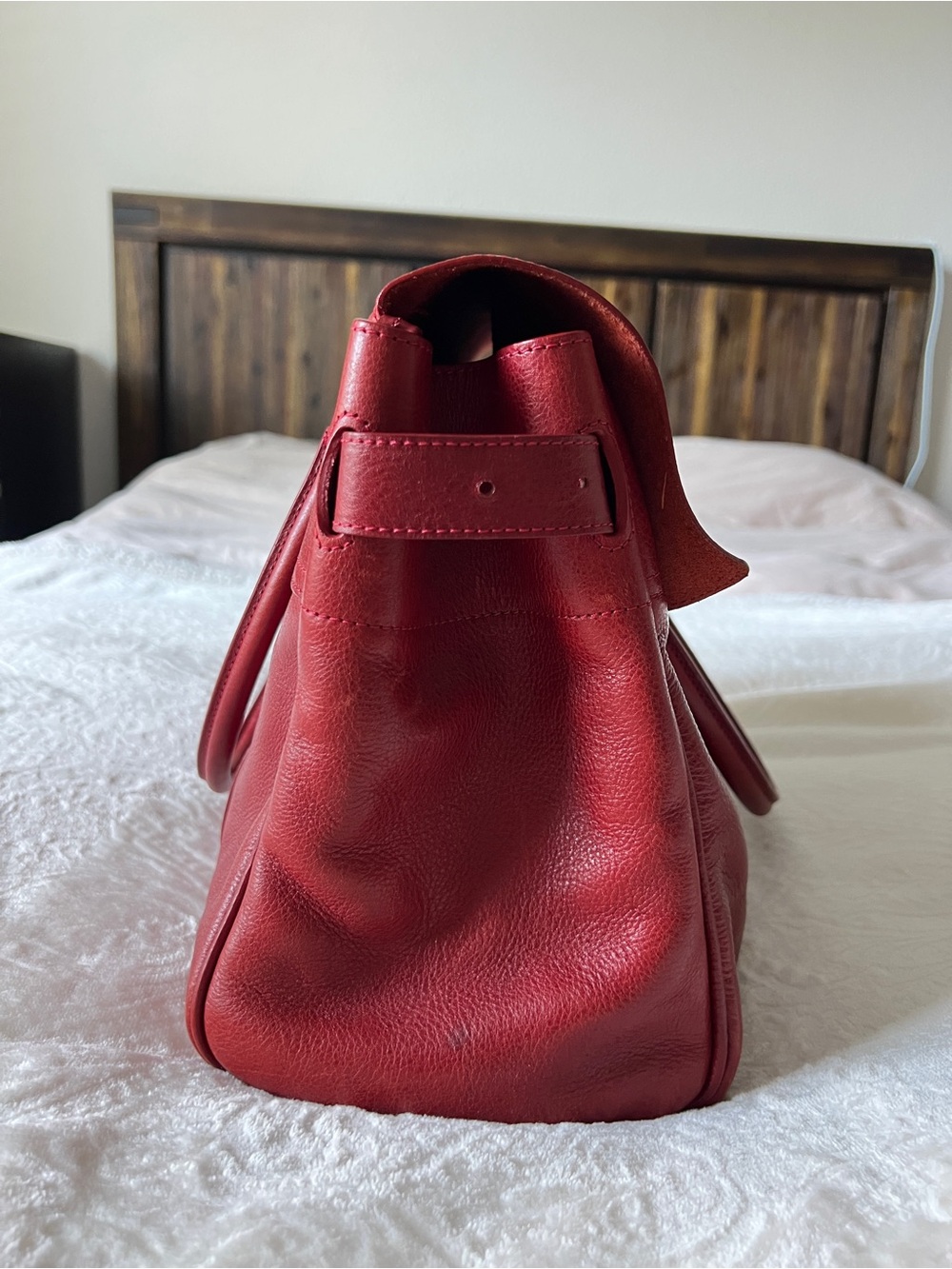 Mulberry Baywater Satchel in Poppy Red - Picture 4 of 13